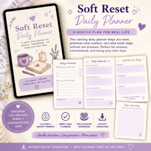 SOFT RESET PLANNER Soft Reset Daily Planner